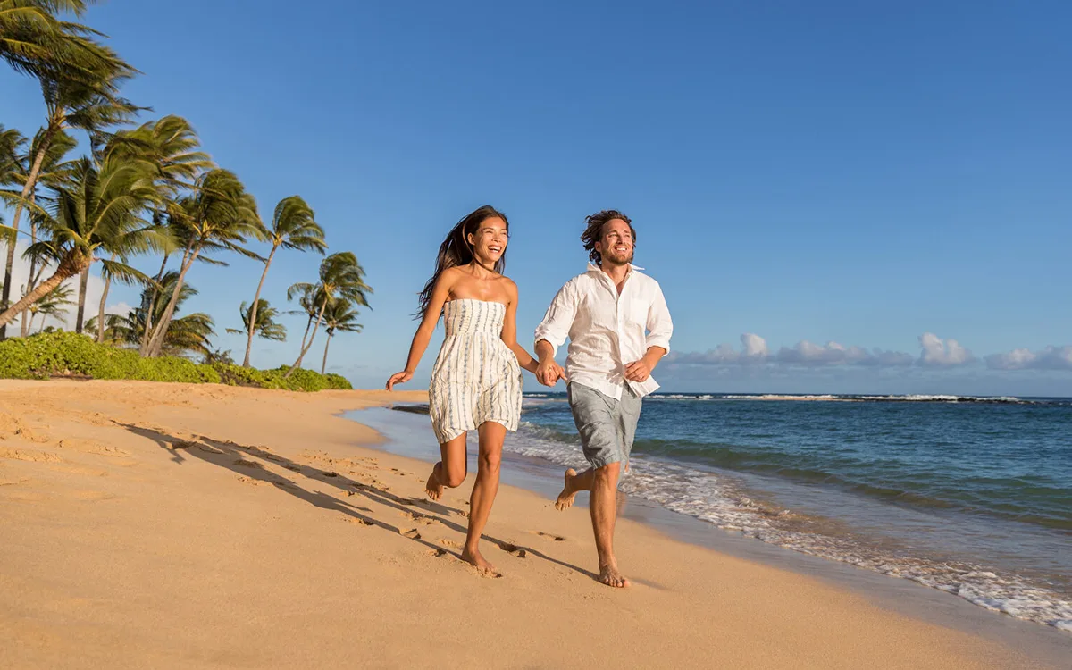 Zakochana para na plaży w Punta Cana
